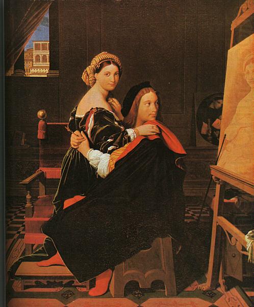 Jean-Auguste Dominique Ingres Raphael and the Fornarina china oil painting image